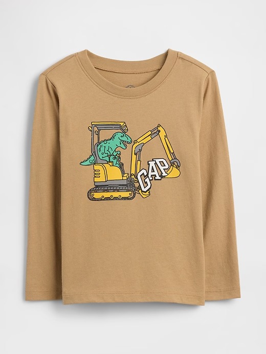 CAMISETA MANGA LONGA GAP - DINO CONSTRUTOR - MENINO