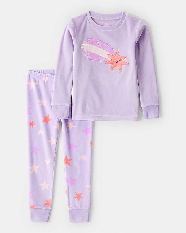 PIJAMA 2 PEÇAS PLUSH CARTER'S - ESTRELAS - MENINA
