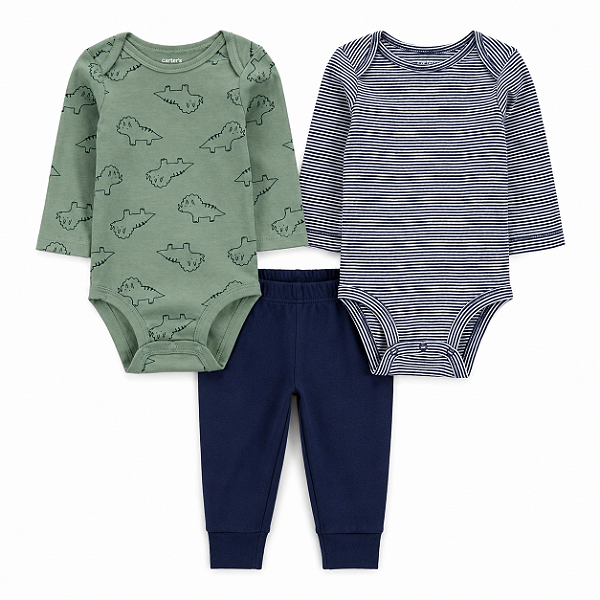 CONJUNTO 3 PEÇAS CARTER'S - DINO - MENINO