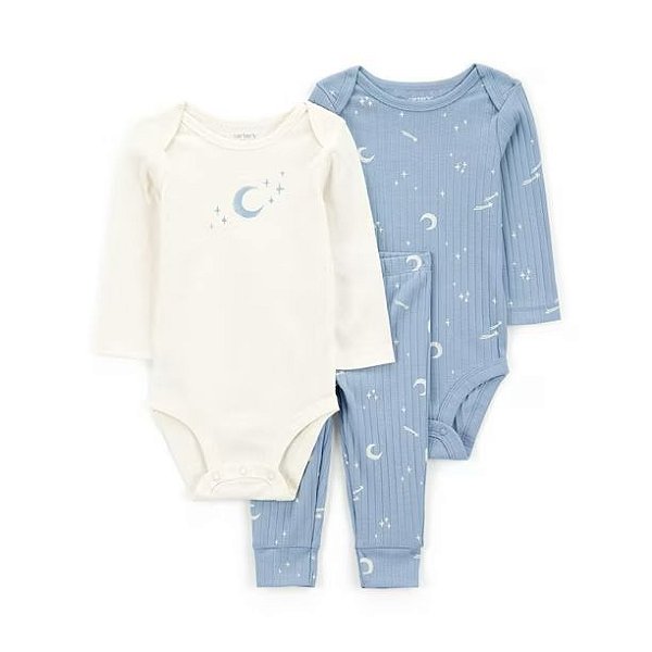 CONJUNTO 3 PEÇAS CARTER'S - LUA - MENINO
