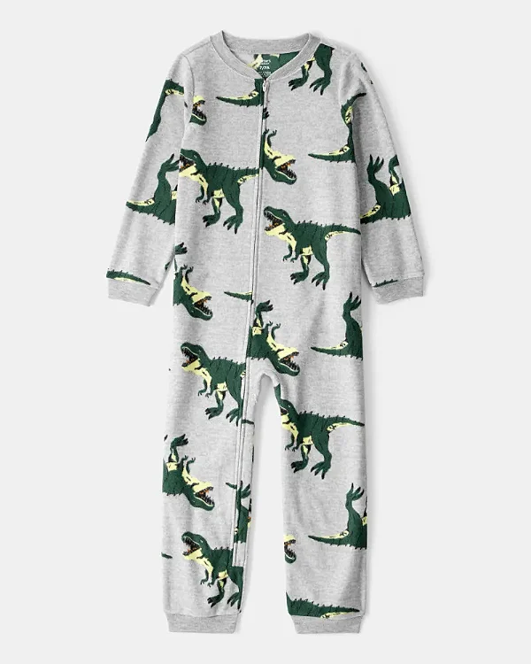 MACACÃO SEM PÉ FLEECE CARTER'S KIDS - DINOSSAURO - MENINO