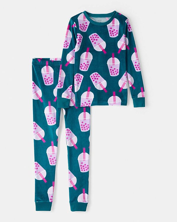 PIJAMA 2 PEÇAS PLUSH CARTER'S KIDS - BURBBLE TEA- MENINA