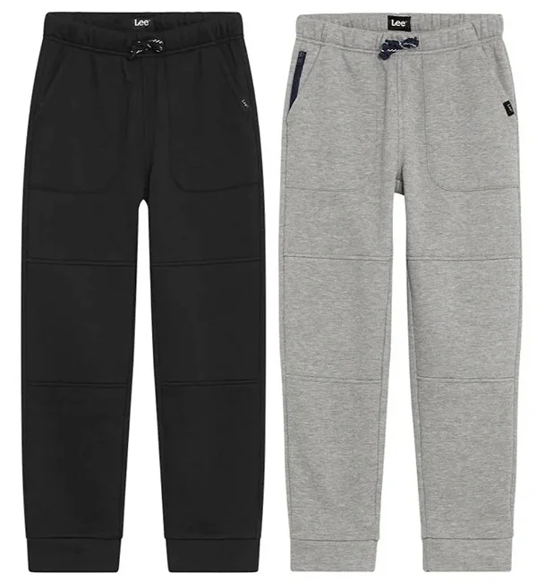 KIT 2 CALÇAS JOGGER LEE KIDS - PRETA E CINZA - MENINO