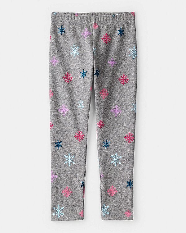 CALÇA LEGGING FLANELADA CARTER'S - FLOQUINHOS DE NEVE - MENINA