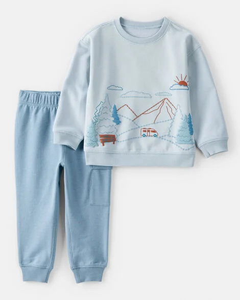 CONJUNTO 2 PEÇAS CARTER'S - FLORESTA AZUL - MENINO