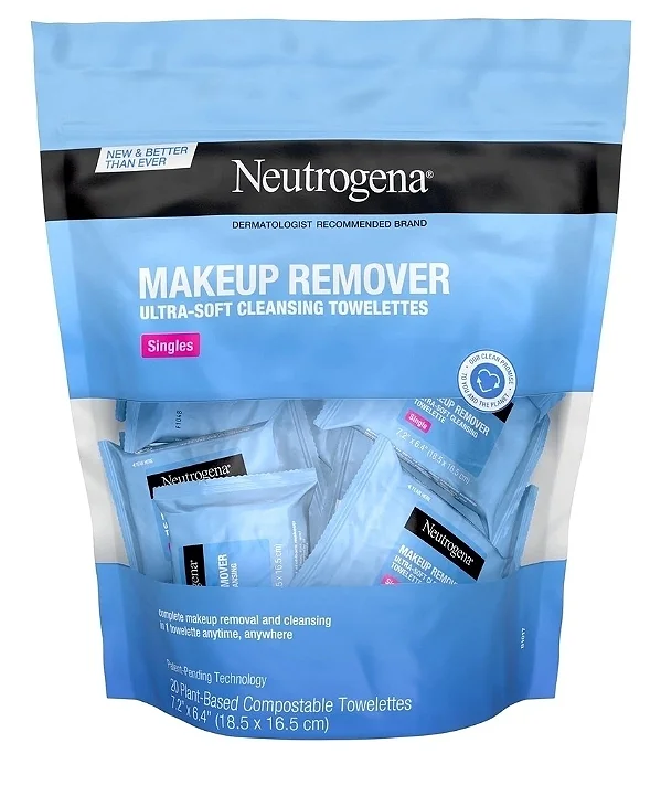 LENÇOS DE LIMPEZA E DEMAQUILANTE NEUTROGENA - 20UNIDADES