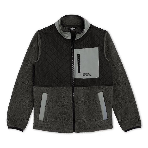 JAQUETA EM FLEECE EDDIE BAUER KIDS - CINZA - MENINO