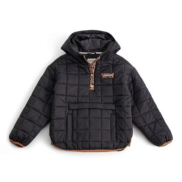 JAQUETA DOBRÁVEL LIMITED TOO KIDS - PRETA - MENINA