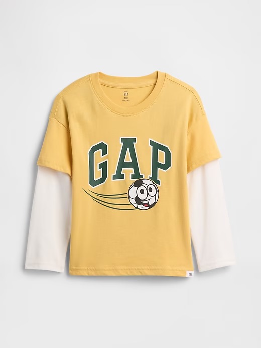 CAMISETA MANGA LONGA GAP - BOLA - MENINO