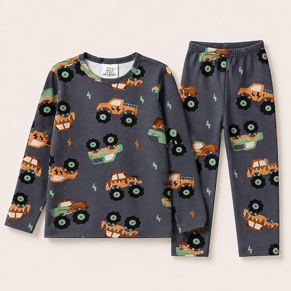 CONJUNTO TÉRMICO 2 PEÇAS COMFORT FOFOTINHOS - CARROS - MENINO