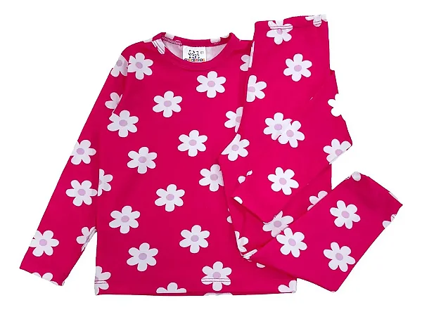 CONJUNTO TÉRMICO 2 PEÇAS COMFORT FOFOTINHOS - MARGARIDA PINK - MENINA
