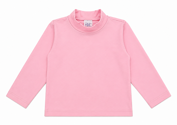 CAMISETA TÉRMICA GOLA ALTA MANGA LONGA COMFORT FOFOTINHOS - ROSA - MENINA