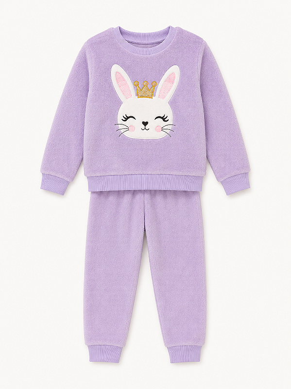 CONJUNTO FLEECE 2 PEÇAS FOFOTINHOS - COELHA PRINCESA - MENINA