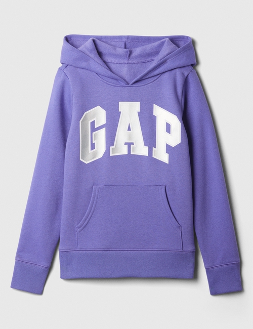 MOLETOM FLANELADO GAP KIDS - ROXO LOGO PRATA - MENINA