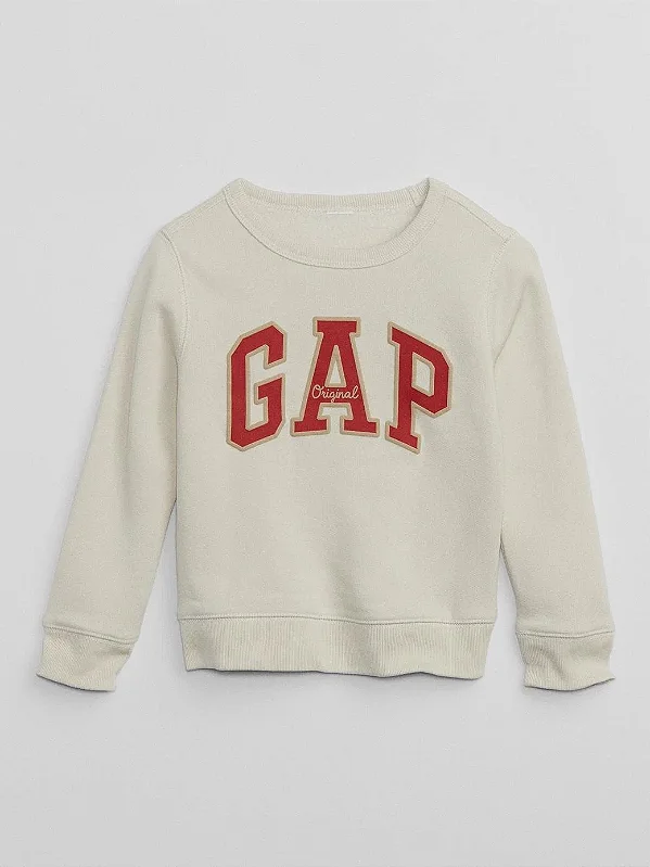 MOLETINHO FLANELADO GAP - BEGE LOGO VERMELHA - MENINO