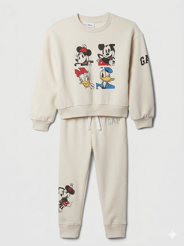 CONJUNTO FLANELADO 2 PEÇAS GAP DISNEY - TURMA DO MICKEY - MENINA