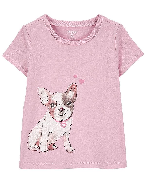 CAMISETA MANGA CURTA OSHKOSH - DOGUINHO - MENINA