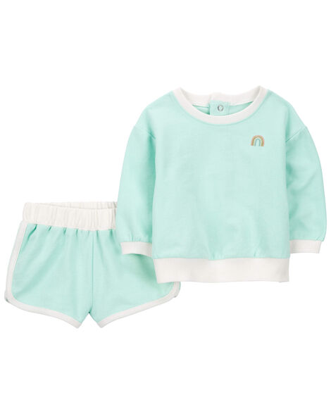 CONJUNTO MOLETINHO 2 PEÇAS CARTER'S - ARCO ÍRIS - MENINO
