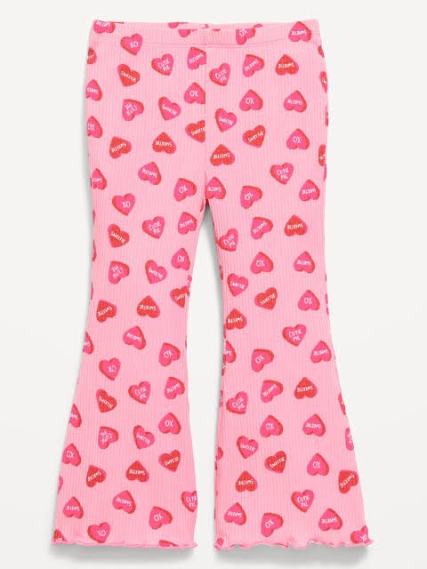 CALÇA LEGGING FLARE OLD NAVY - CORAÇÃO - MENINA