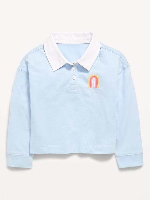 CAMISETA POLO OLD NAVY - ARCO ÍRIS - MENINA