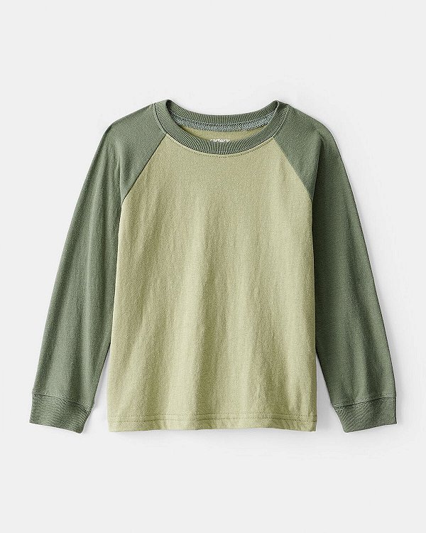 CAMISETA MANGA LONGA CARTER'S - BÁSICA VERDE - MENINO