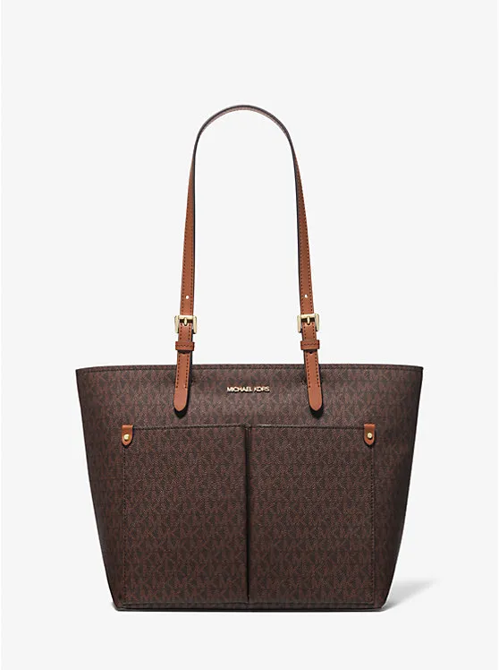 BOLSA TOTE MÉDIA MICHAEL KORS - LOGO BROWN