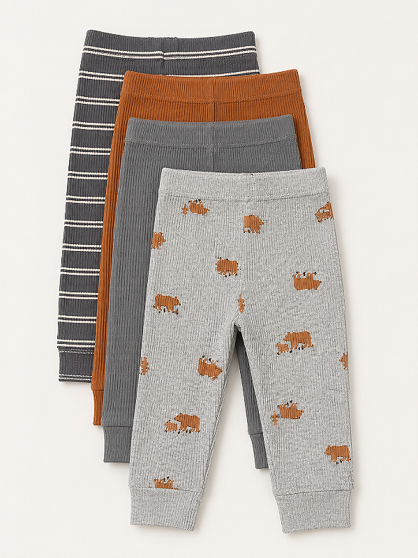 KIT 4 CALÇAS PEKKLE - URSO E LISTRAS - MENINO