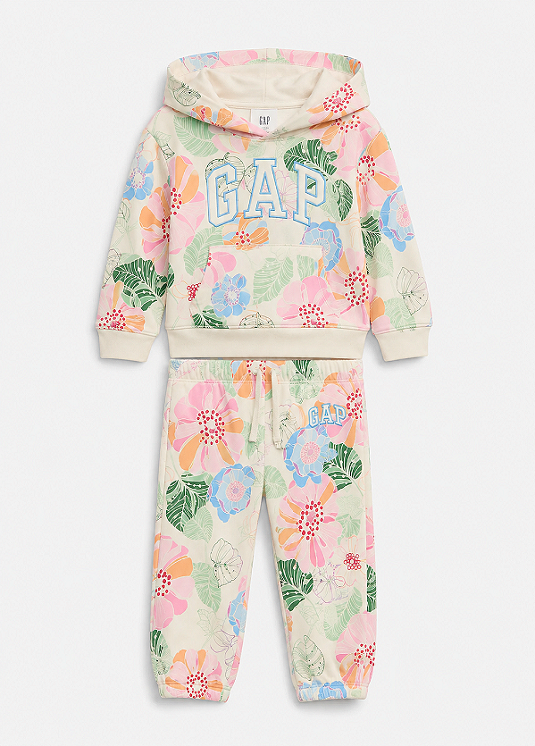 CONJUNTO FLANELADO 2 PEÇAS GAP - FLORAL - MENINA