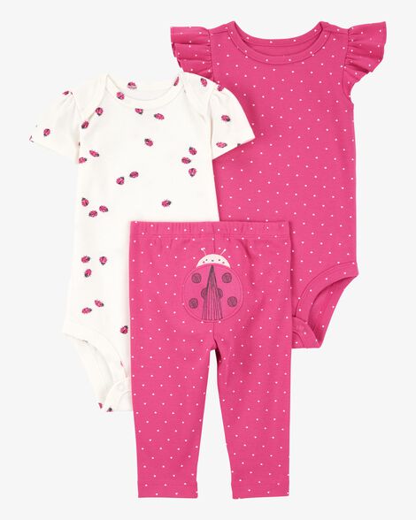 CONJUNTO 3 PEÇAS CARTER'S - JOANINHA - MENINA