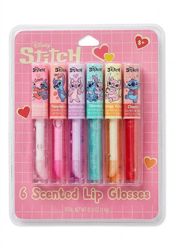 KIT 6 GLOSS COM GLITTER DISNEY - STITCH