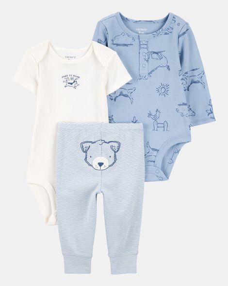 CONJUNTO 3 PEÇAS CARTE´S - CACHORRINHO- MENINO