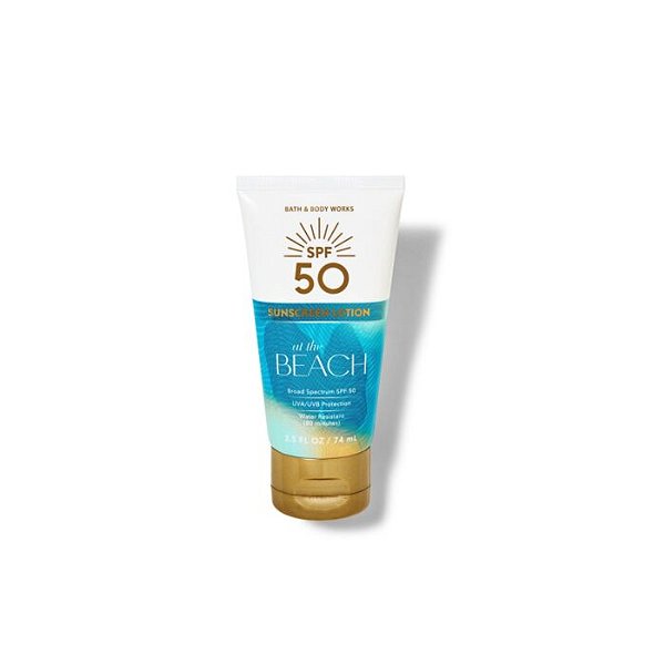 PROTETOR SOLAR LOÇÃO BATH & BODY WORKS FPS50+ - AT THE BEACH - 74mL