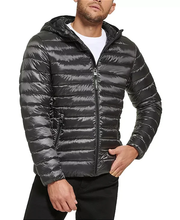 JAQUETA PUFFER CALVIN KLEIN - GRAFITE METÁLICO - MASCULINA
