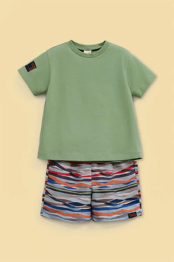 CONJUNTO VERÃO 2 PEÇAS GREEN - ETNA VERDE - MENINO