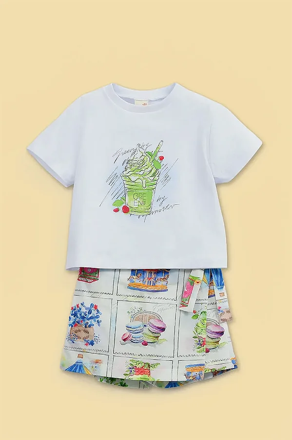 CONJUNTO VERÃO 2 PEÇAS GREEN - JARDIM DE CHÁ - MENINA