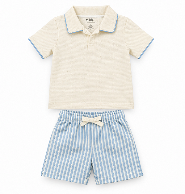 CONJUNTO VERÃO 2 PEÇAS KEKO BABY - CALDO DE CANA - MENINO