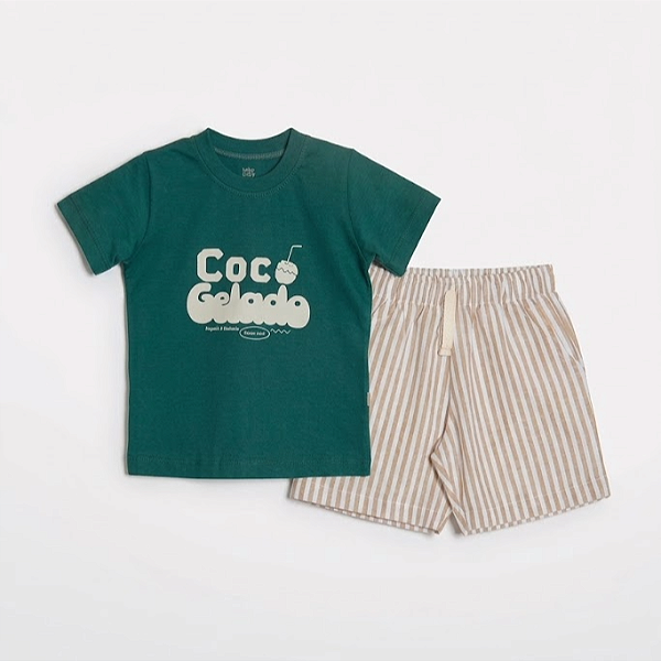 CONJUNTO VERÃO 2 PEÇAS KEKO BABY - COCO GELADO - MENINO