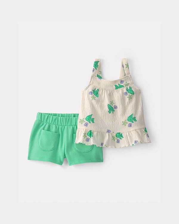 CONJUNTO VERÃO 2 PEÇAS CARTER'S - FUNDO DO MAR - MENINA