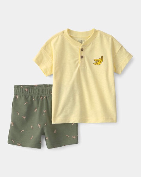 CONJUNTO VERÃO 2 PEÇAS CARTER'S - BANANAS - MENINO