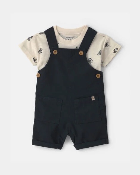 JARDINEIRA CARTER'S - BEACH BLACK - MENINO
