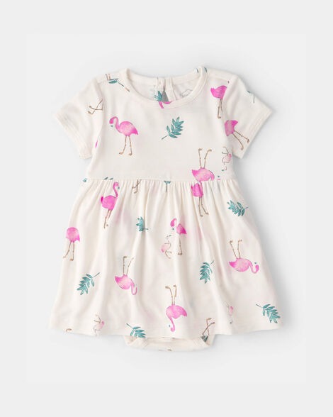 VESTIDO BODYSUIT PURELYSOFT CARTER'S - FLAMINGOS - MENINA