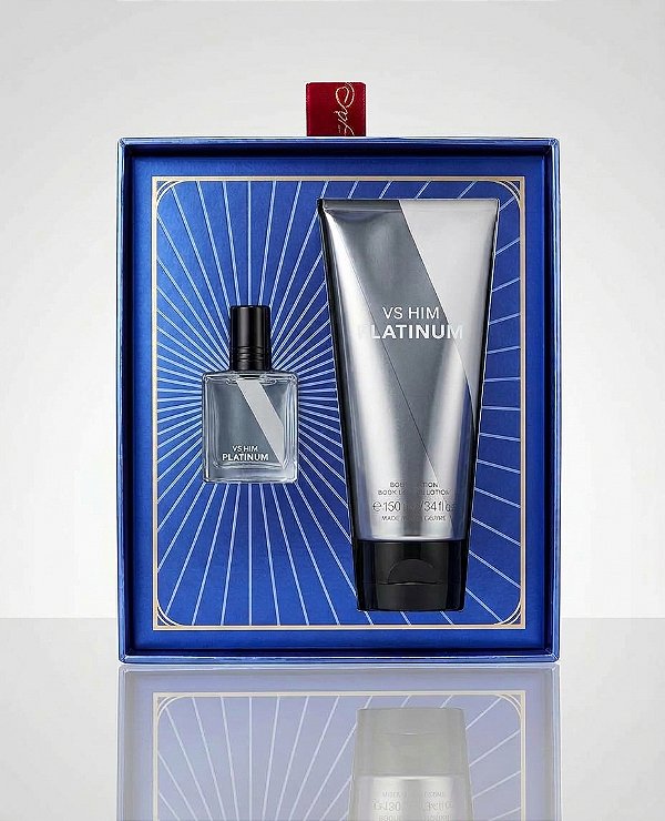 KIT VICTORIA'S SECRET - HIM PLATINUM - LOCÃO HIDRATANTE (100ML) + EAU DE PERFUM (7,5ML)