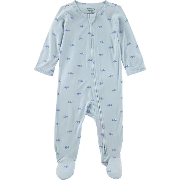 MACACÃO COM PÉ PURELYSOFT CHILD OF MINE by CARTER'S - TUBARÃO - MENINO