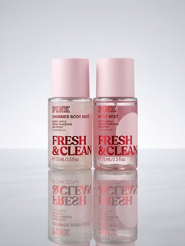 KIT 2 BODY SPLASH -FRESH & CLEAN - PINK - 75ml