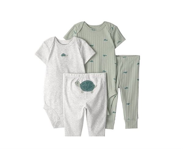 KIT CONJUNTO 2 PEÇAS CARTER'S - TARTARUGA - MENINO