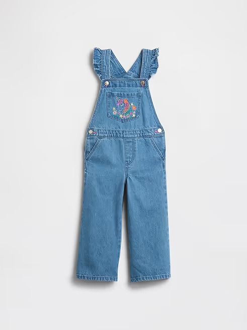 JARDINEIRA GAP - JEANS UNICORNIO - MENINA
