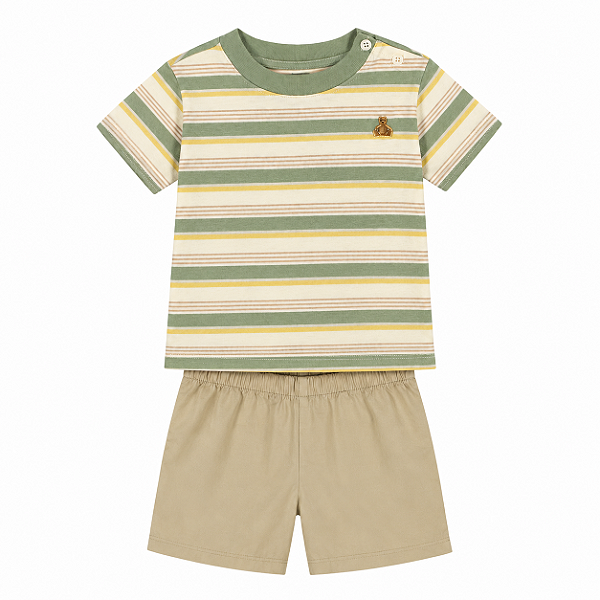CONJUNTO 2 PEÇAS GAP - LISTRAS - MENINO