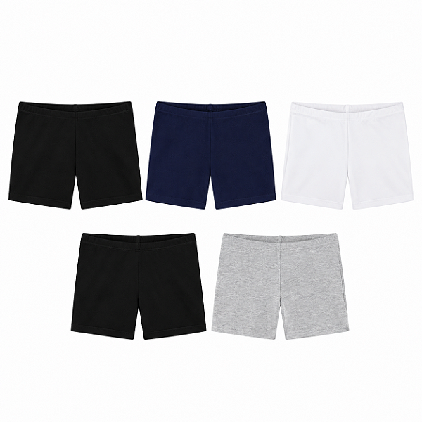 KIT 5 BERMUDAS MEMBER´S MARK - BASICAS - MENINA