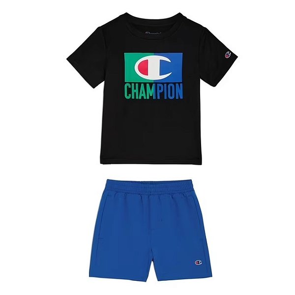 CONJUNTO VERÃO 2 PEÇAS CHAMPION - PRETO - MENINO