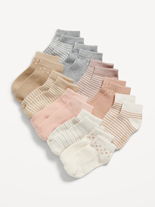 KIT 10 MEIAS OLD NAVY - BÁSICAS - MENINA